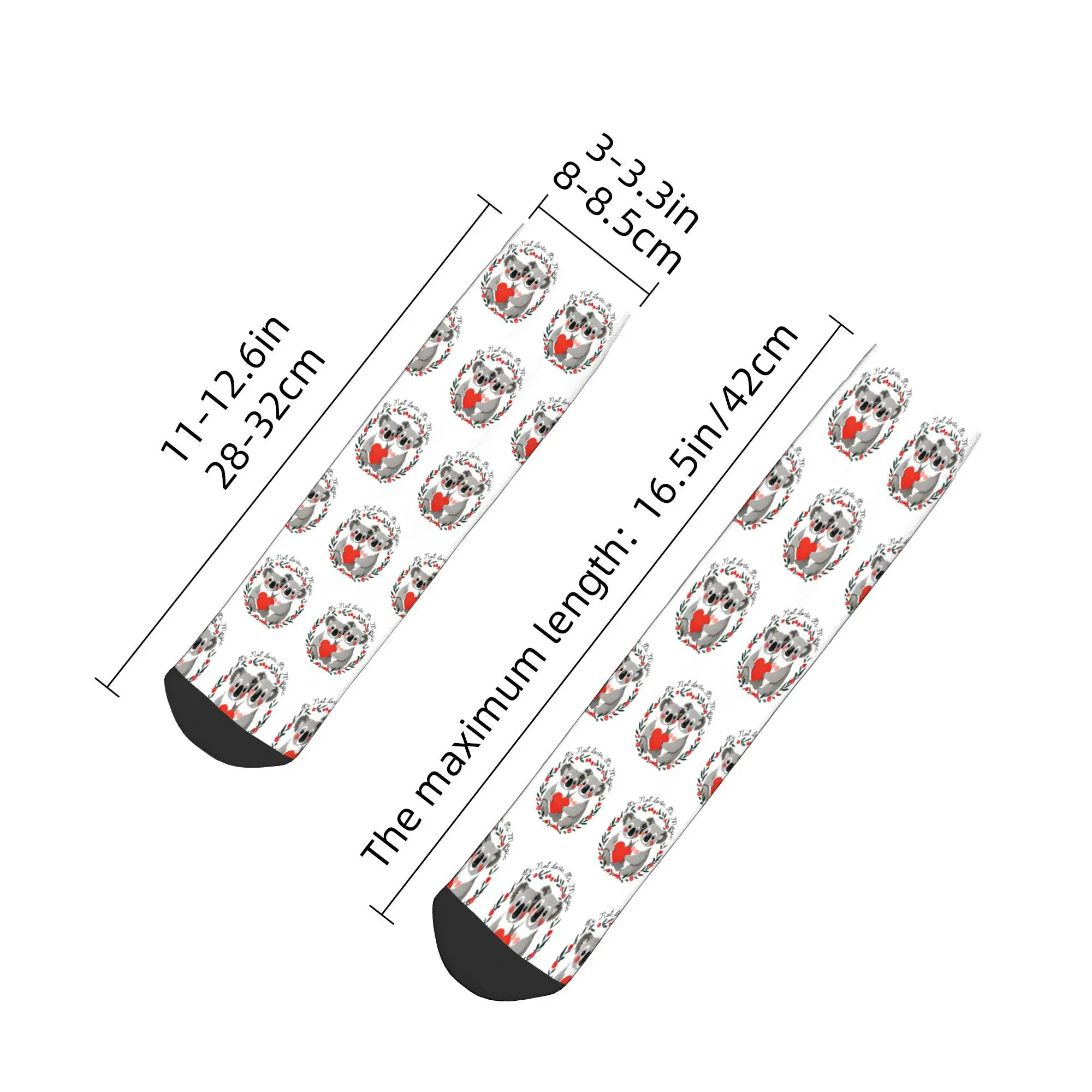 Quirky San Valentino Merch Love Redefined Koala Bear Calzini Harajuku Calze per tutte le stagioni Accessori per regali unisex