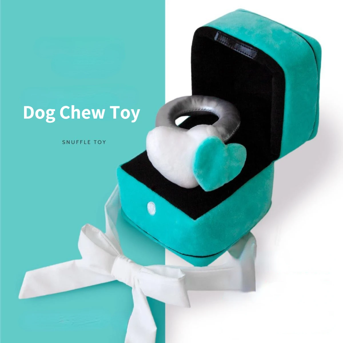 Ring Box Plush Toy Pet Dog Chew Toy Sounds Love Diamond Ring Case Puppies Soft Stuffed Interested Toys Confession Gift Kids Toys