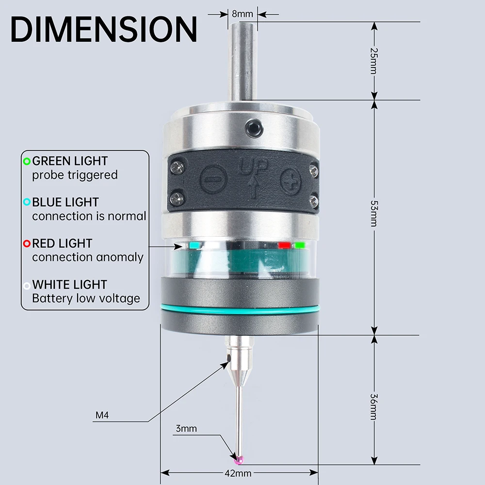 Wireless Probe Tool For CNC Machining Centers GP-800 3D Edge Finder Centering Rod Replacement Renishaw OMP40-2 Marposs
