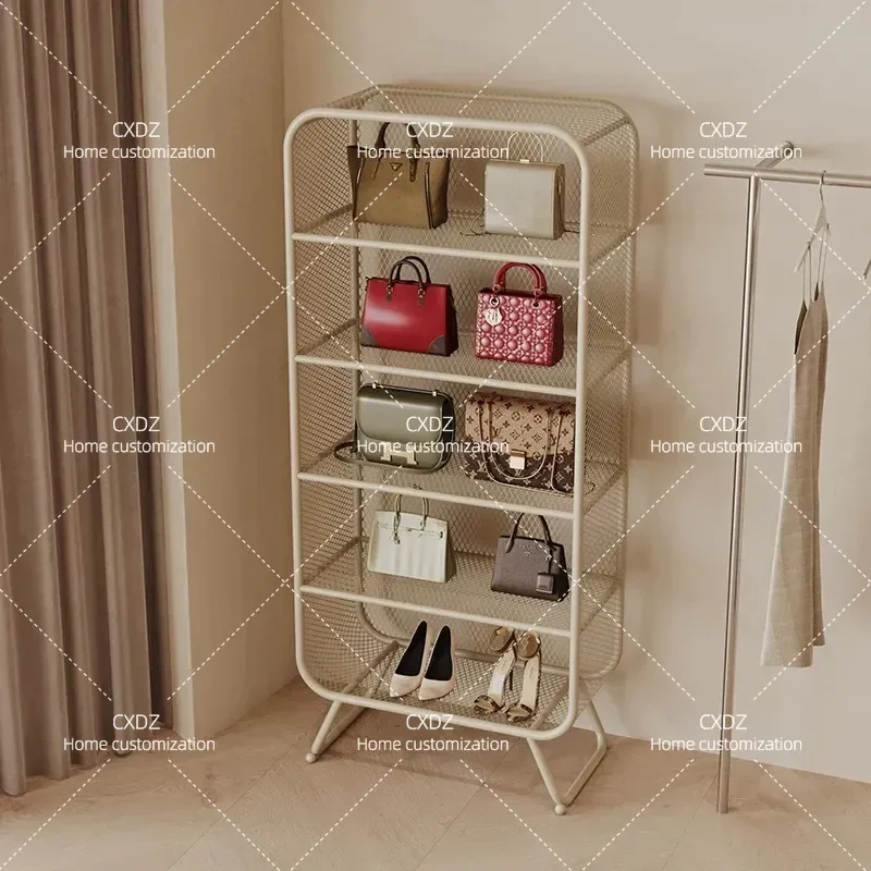 Modern Simple Clothing Store Shoes and Bags Display Rack Floor to Ceiling Window Display Props Multi Layer Shelves Wholesale