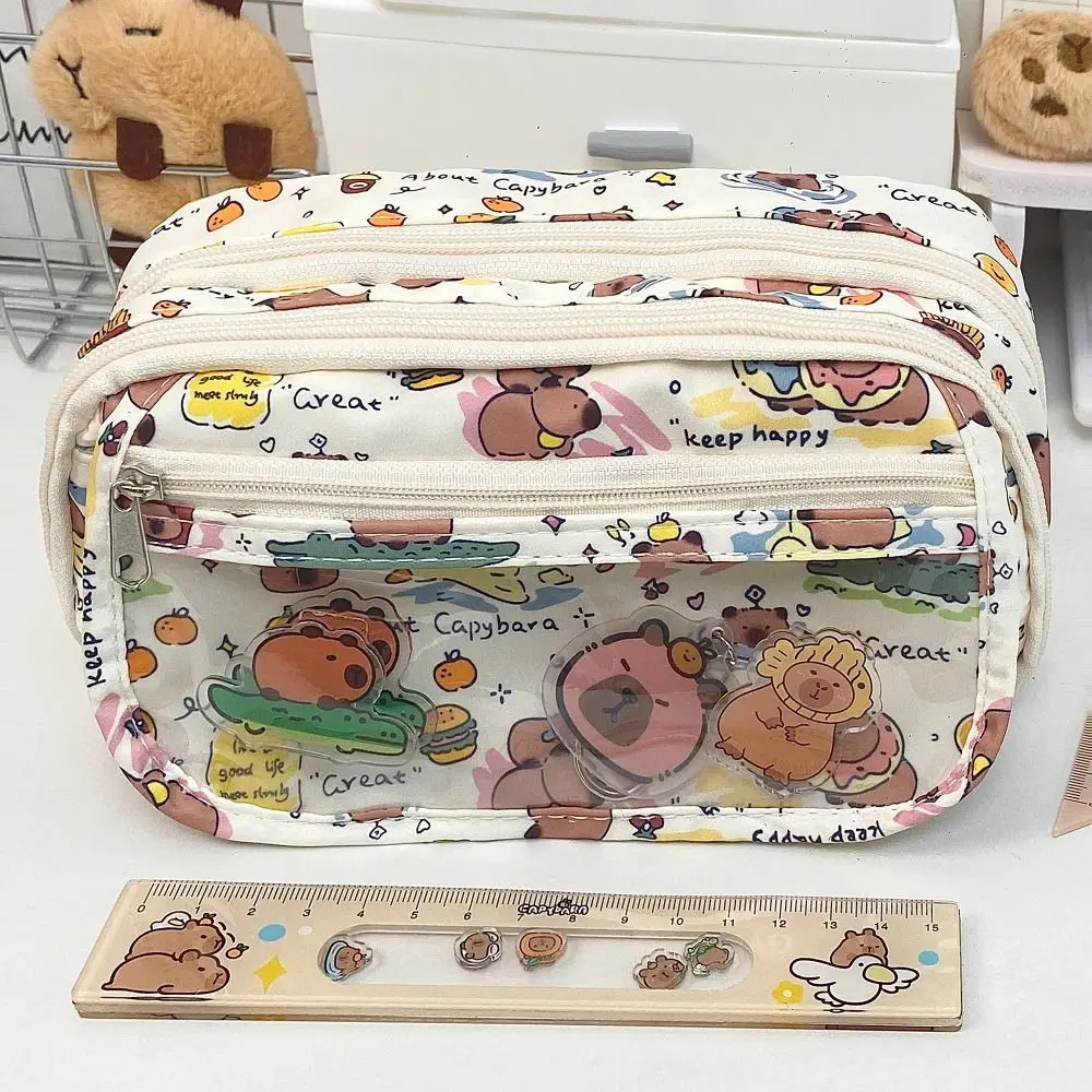 New Cartoon Pen Bag Multilayer Large Capacity Stationery Bag Multifunctional Students Pencil Case For School Office