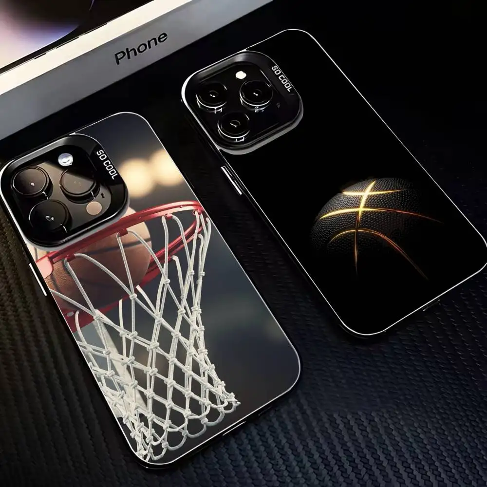 

Basketball-s Phone Case For iPhone 16,15,14,13,12,11,Mini,Pro,MAX Black Matte Shockproof Cover