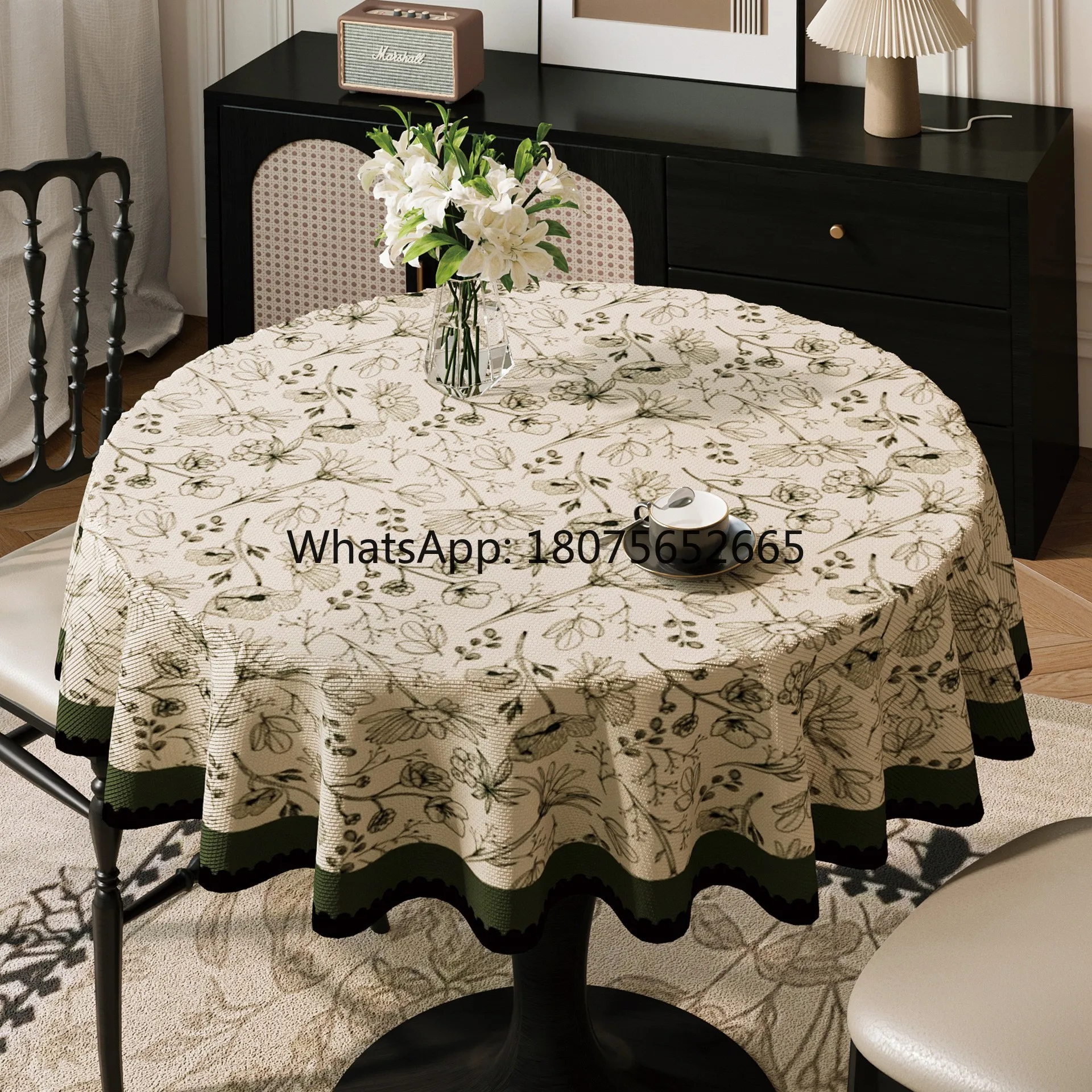 Round table waterproof oil-proof fabric round new arrivalaccessible luxuryclassy coffee table cover
