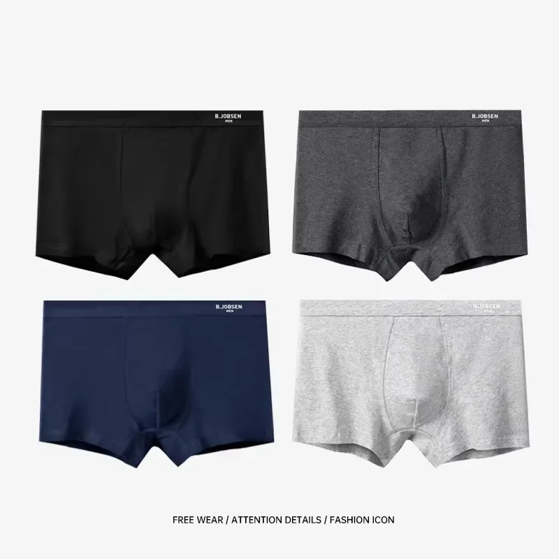 

High Quality Breathable Boxer Brief for Men, Sexy Cotton Spandex, Solid Color Boxer Shorts Underwear, Comfortable Mens Boxers