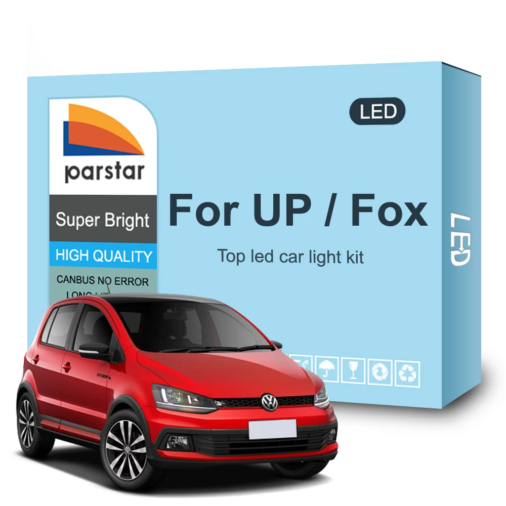 Parstar LED Interior Light Lamp Kit For Volkswagen VW UP Fox 5Z 2004-2012 2013 2014 2015 2016 Car Reading Dome Trunk Bulb Canbus