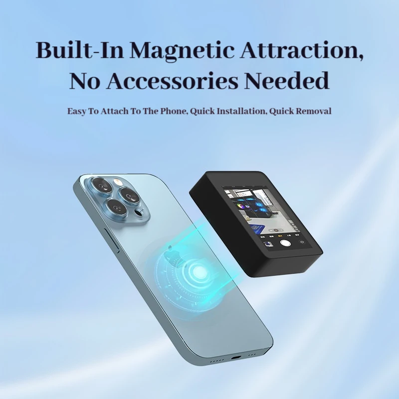 Bluetooth Wireless Mobile Phone Magnetic Suction Selfie Screen Projector Live Selfie Display Mobile Phone Rear Split Screen