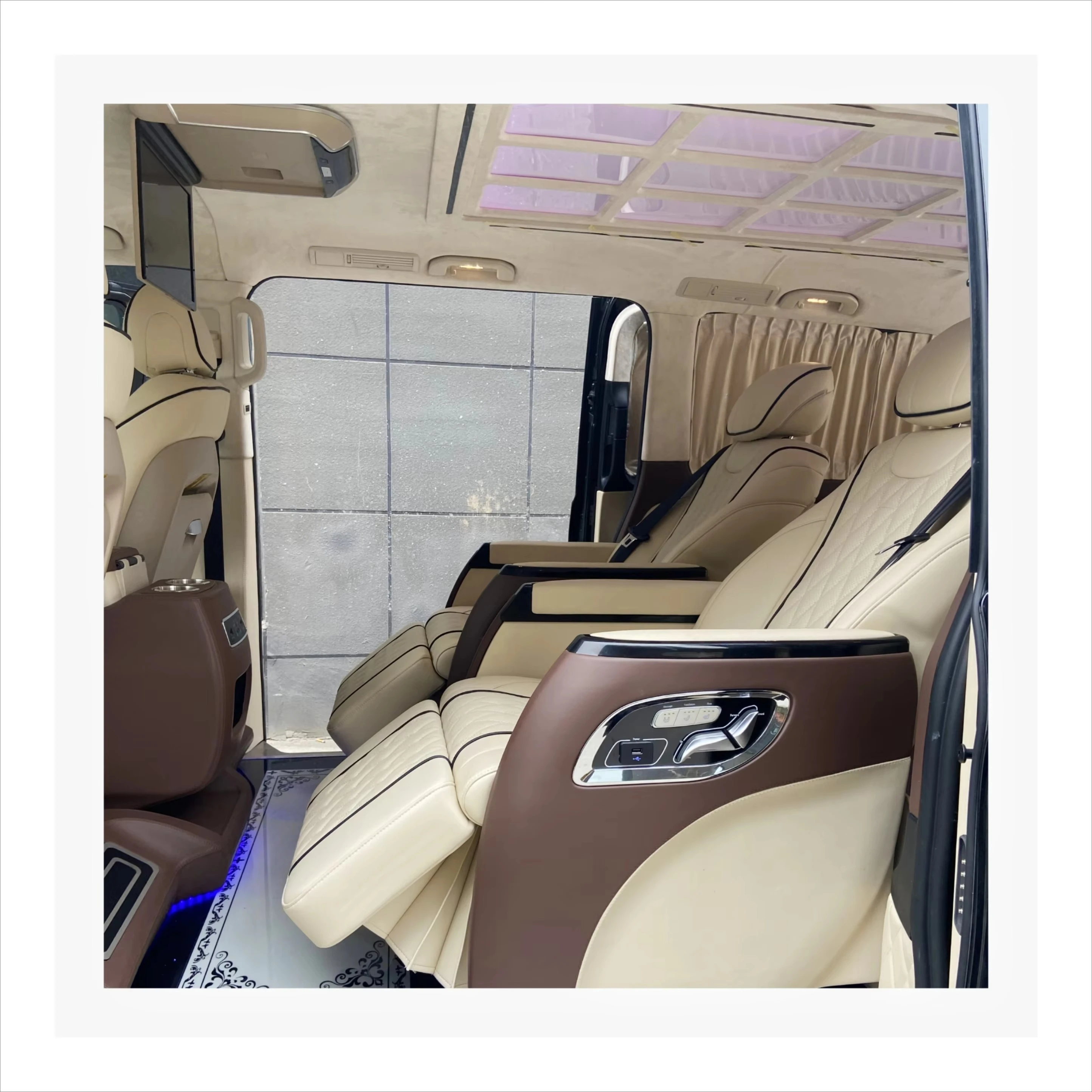 Customized products：Business Comfort Vip Style Modified Reclining Swivel Rv Van Car Seats