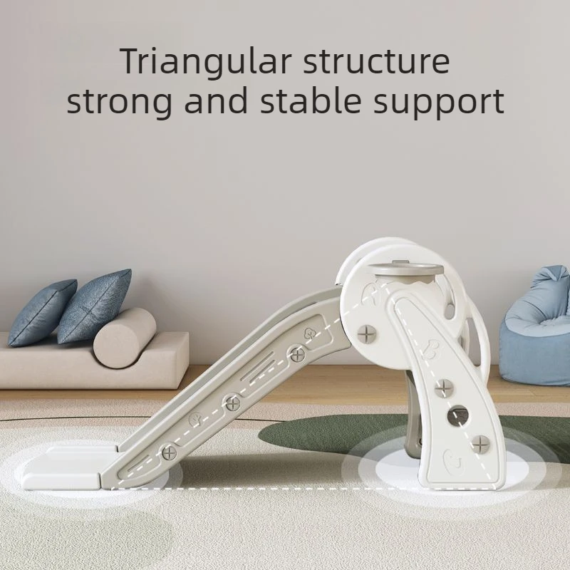 Foldable Kids Slide Toy Indoor Toddler Playground Safe Smooth Sliding Board Space-Saving Indoor Outdoor Toys Climbing Slides