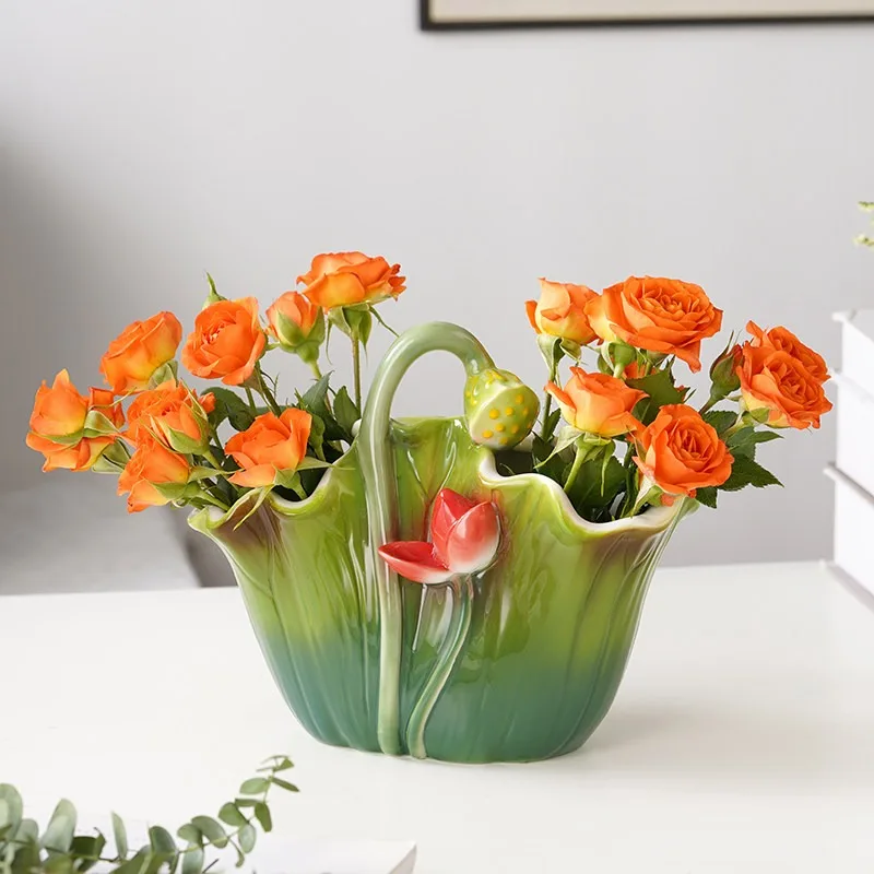 Modern Ceramic Vase Living Room Decoration Ornament В Скандинавском Стиле تحف كبيره للمنزل Room Decor Jarrones Floreros Altos