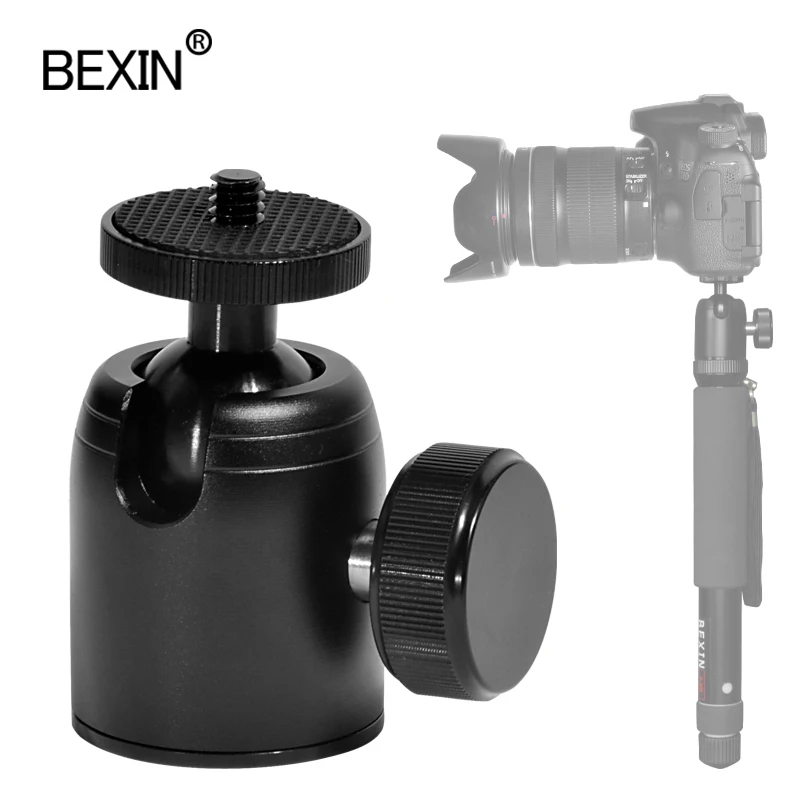 كاميرا صغيرة ballhead 360 رأس دوار كرة ثلاثية حامل هاتف الرأس smting monopod محول تركيب ل DSLR فلاش كاميرا ترايبود