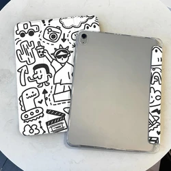 Flip Smart Cover for Ipad Air 5th Gen Case 2021 10.2 7/8/9 Generation Pro 11 2nd 3rd 4th Ipad 5th 6th 9.7 Line Drawing Ipad Case