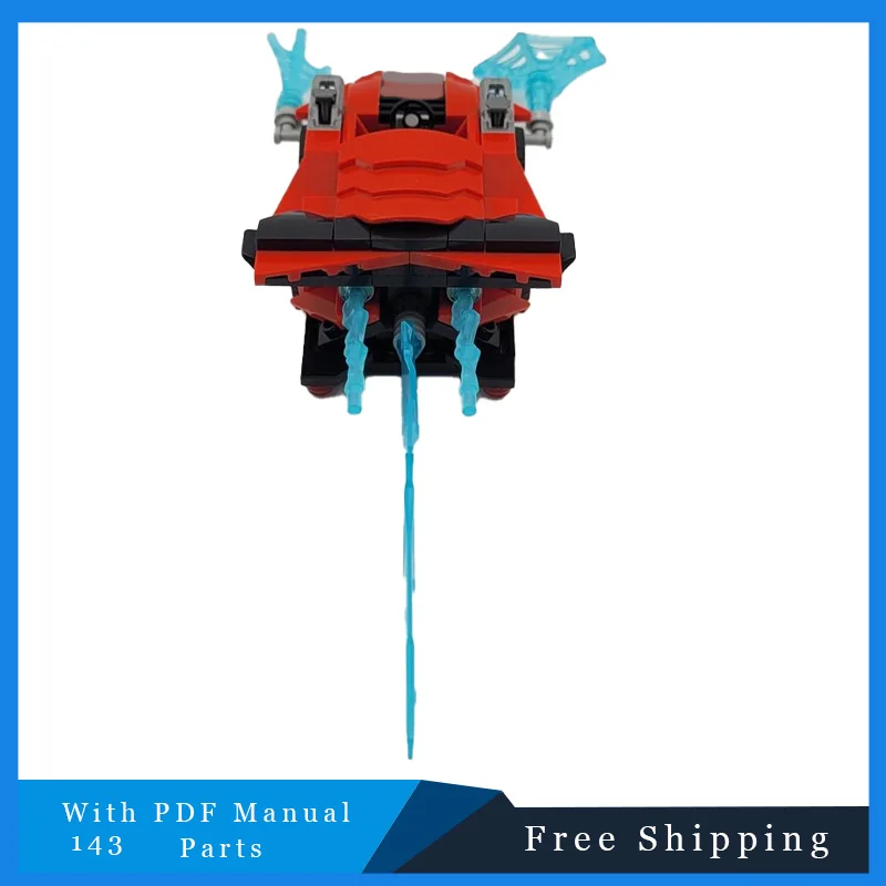 143 pièces vente chaude MOC rouge célèbre vitesse voiture de sport blocs de construction modulaires modèle enfants éducation bricolage assemblage jouets Festival cadeau