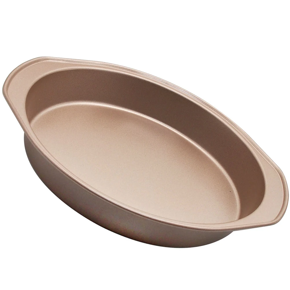 

Non Stick Baking Pan Metal Pie Pans Pizza Oven Tray 9 Inch Golden Heat Resistant Multifunctional Kitchen for Family
