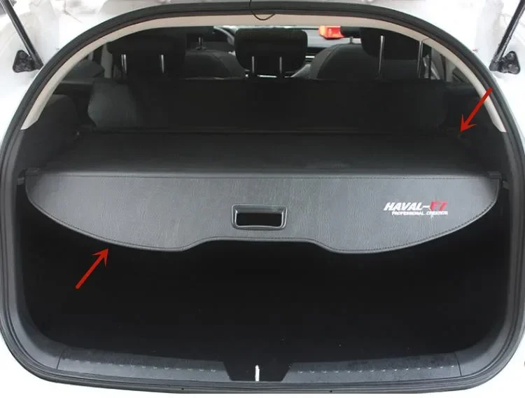 For Haval F7 F7X 2018 - 2021 trunk aluminum alloy + canvas/leather telescopic clapboard support occlusion car accessories