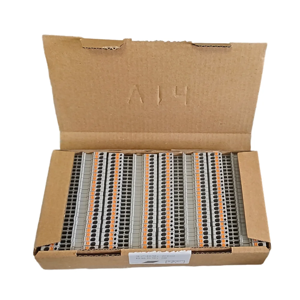 10/50/100PCS Din Rail Terminal Block PT-1.5 Electrical Wire Spring Connection Push In Wiring Conductor Terminal Connector PT1.5
