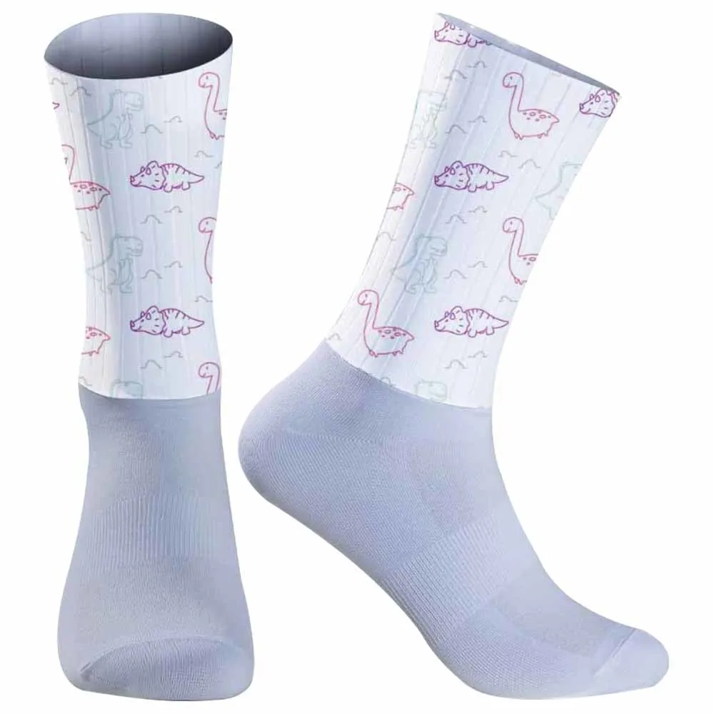 Men Women Bike Outdoor Running Professional Sports Cycling Socks New High Compression Socks Doughnut pattern Socks