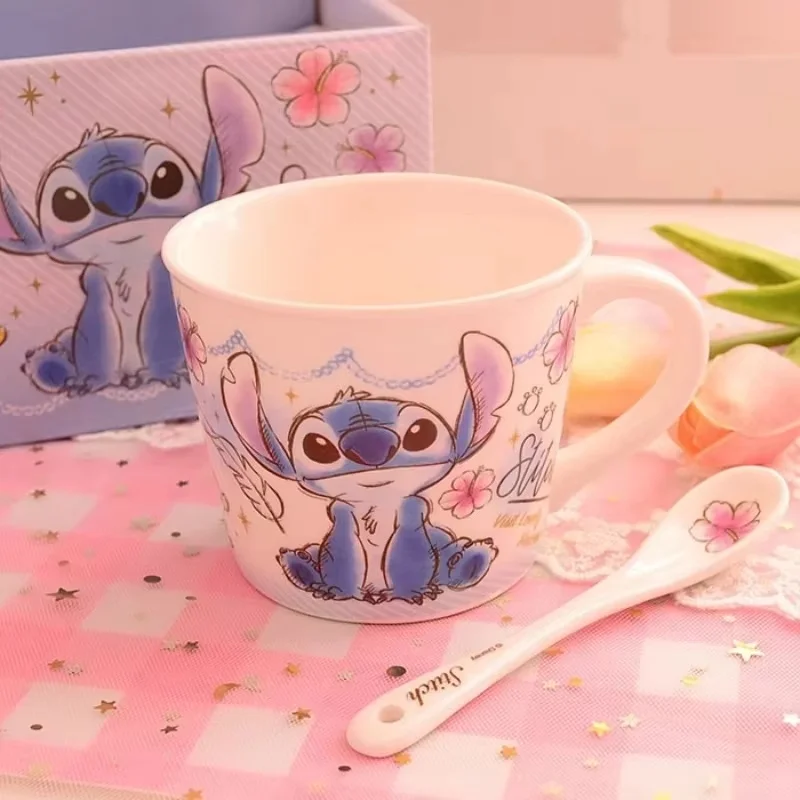 8 Style Disney Princess Mickey Mouse Coffee Mugs Ceramic Cup Children'S  Cartoon 250ml Drinking Cup Milk Juice Handle Spoon+Cup