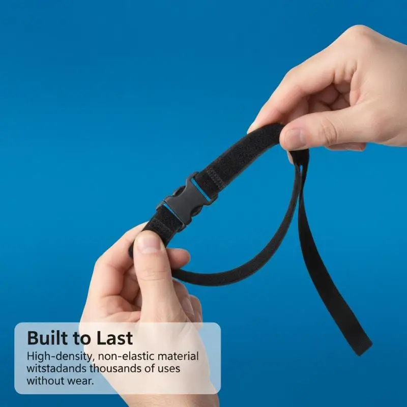 10Pcs Reusable Adjustable Nylon Zip Ties Hook and Loop Heavy Duty Fasteners for Photography Gear Cable Bundling Use