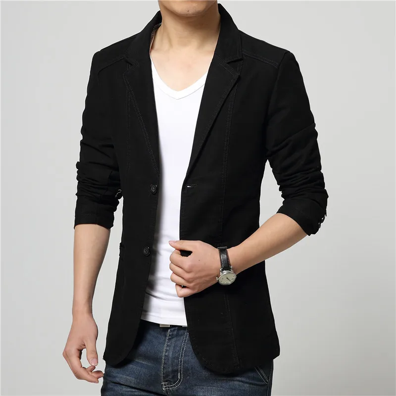 GIOIOLeisure suits for men，2025New Korean-Style Slim-Fit Cotton Suit，Fashionable Versatile Casual Top Jacket