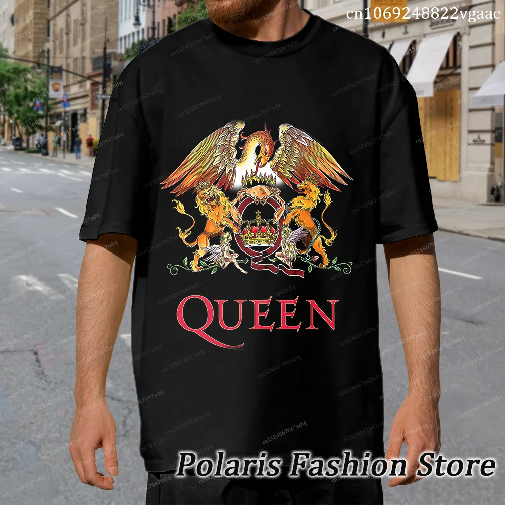 Queen T Shirt Rock Band Music Men Tshirts Vintage Tee Shirt Oversized Clothes Retro Tops Free Shipping