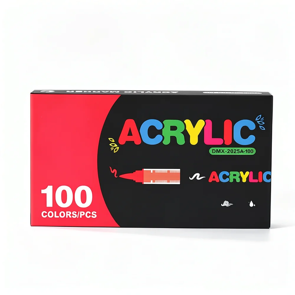 Acrylic Paint Marker Pen Set Direct Liquid Ink Soft Tip Drawing Supplies For DIY Art Crafting Sketching Card Decorating