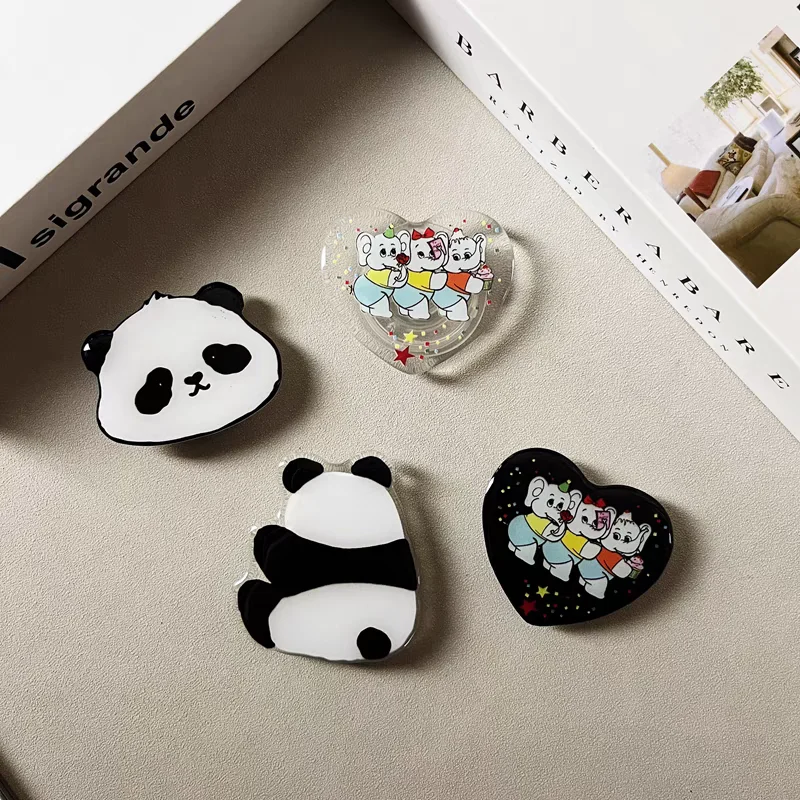 

Korean Cartoon Cute Panda Magnetic HolderGriptok Grip Tok Phone Stand Holder Support ForiPhone For Pad Magsafe Smart Tok