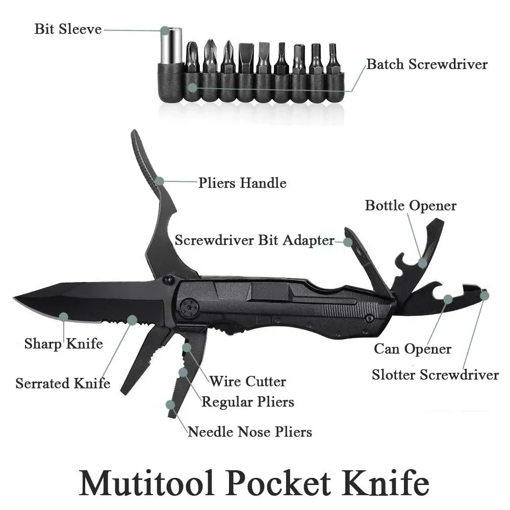 Multifunction  Pliers Portable Outdoor  Survival Camping Folding  Plier Screwdriver Hand Tool Car Emergency Tool