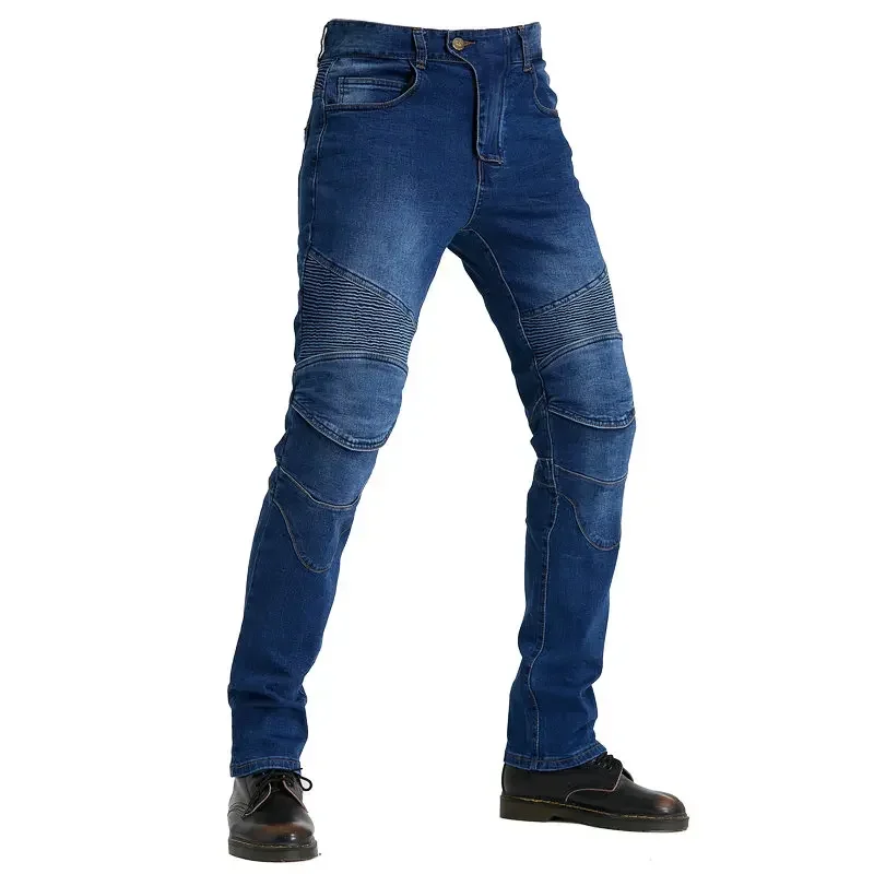 2022 New Men's motorcycle jeans off-road vehicle protective gear equipment to protect knees buttocks blue black optional