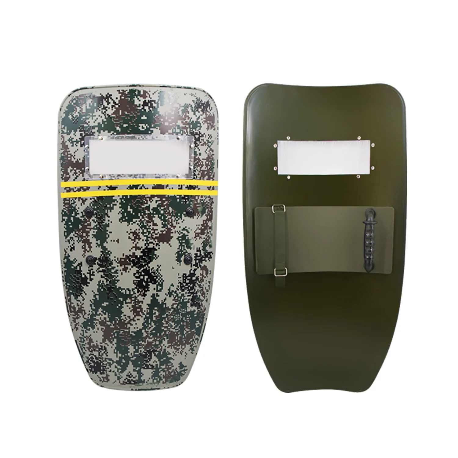 PC Enhanced Shield Digital Camouflage Riot Security Anti-Slip Handle Security Police Swat Self Defence Tool Supplies