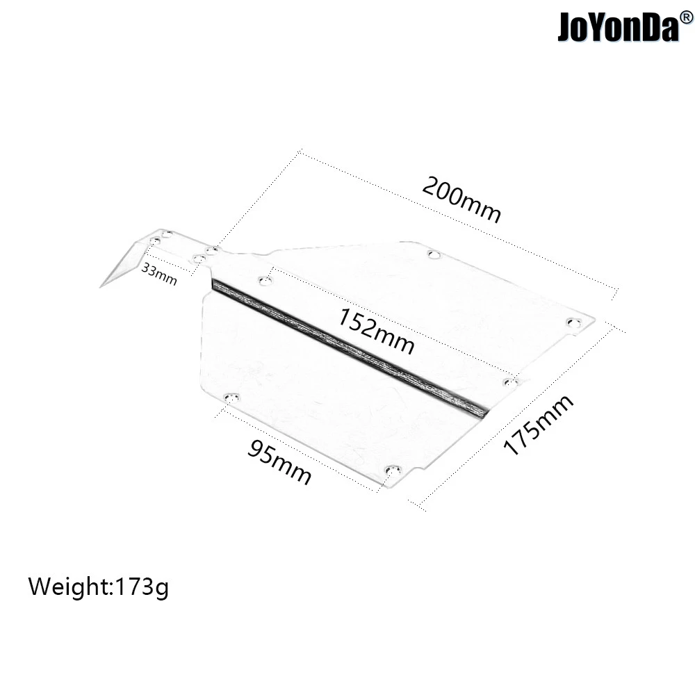 RVS Chassis Protector Guard Armor Skid Plate voor RC Auto 1/10 Team Losi Baja Rock Rey