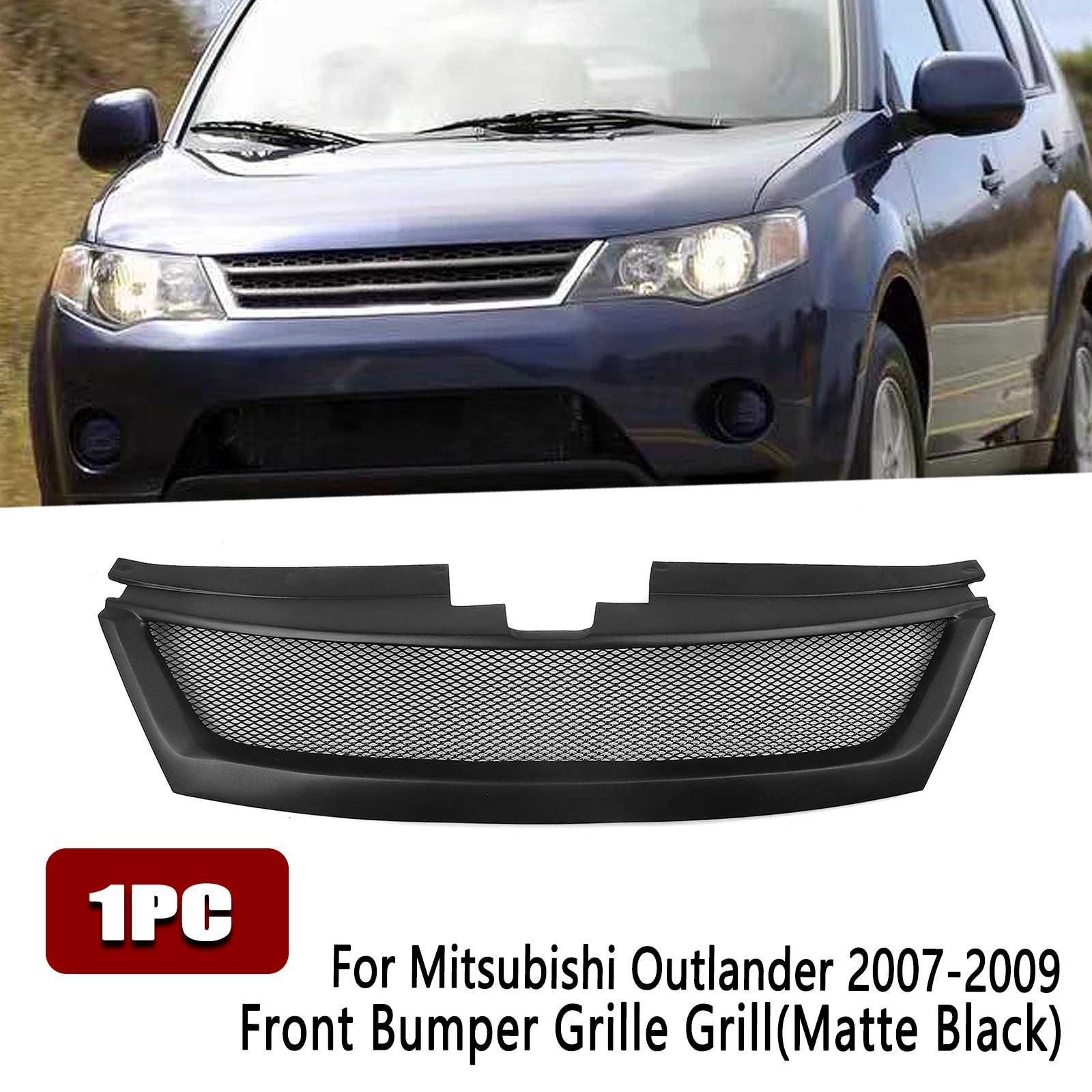 

Car Front Grille Racing Grill Grid Upper Bumper Hood Mesh Auto Accessories For Mitsubishi Outlander 2007 2008 2009