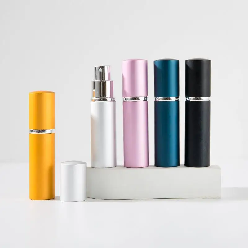 Nachfüllbarer 5ML Aluminium-Parfümzerstäuber, auslaufsicheres Design, mehrere Farboptionen für Reisen, tägliche Ausflüge, Geschäftsreisen. – Detail 1