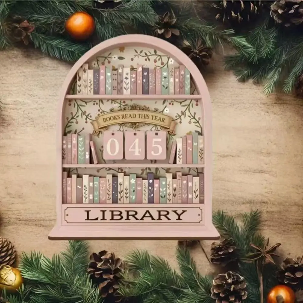 New Wooden Books Read Tracker Book Lovers Gift Reading Counter Books Read This Year Reading Challenge Tracker Home Library Decor