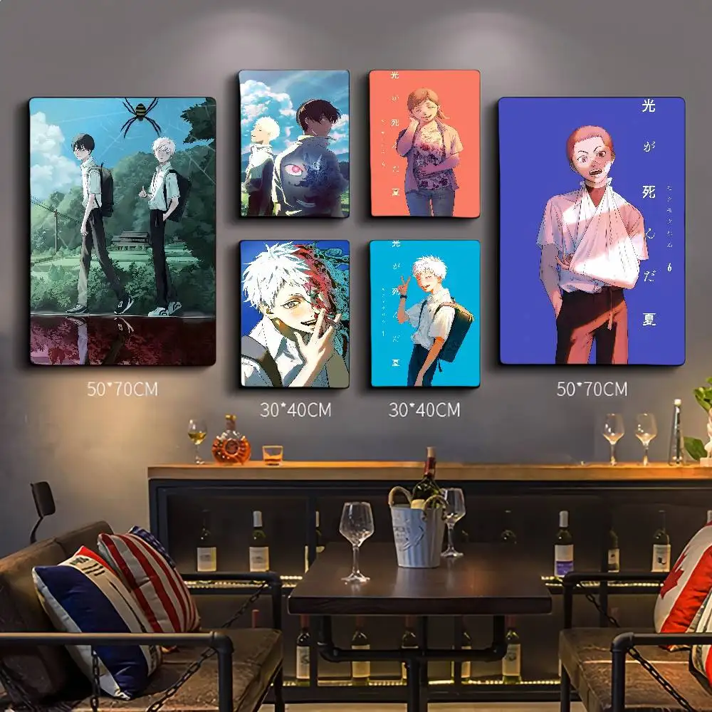 الصيف هيكارو يموت أنيمي الفيلم لزجة الملصقات ورق أبيض ملصق DIY غرفة بار مقهى الملصقات ملصقات جدار #1