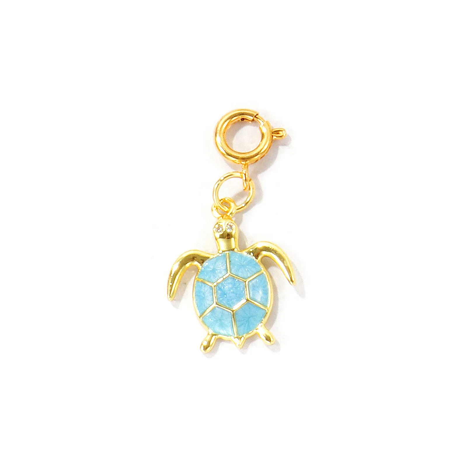 1 Stück Messing-Anhänger 18K Vergoldet mit Federringverschluss Bikini-Deko Fisch Seestern Sonne Anhänger DIY Halskette für Damen Schmuck – Detail 5