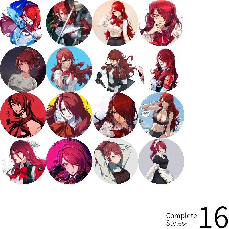 Kirijou Mitsuru Game Anime Character Soft Button Badge Brooch anchor Peripherals Pin Clothes Fandom Hat 58mm Pendant Tinplate