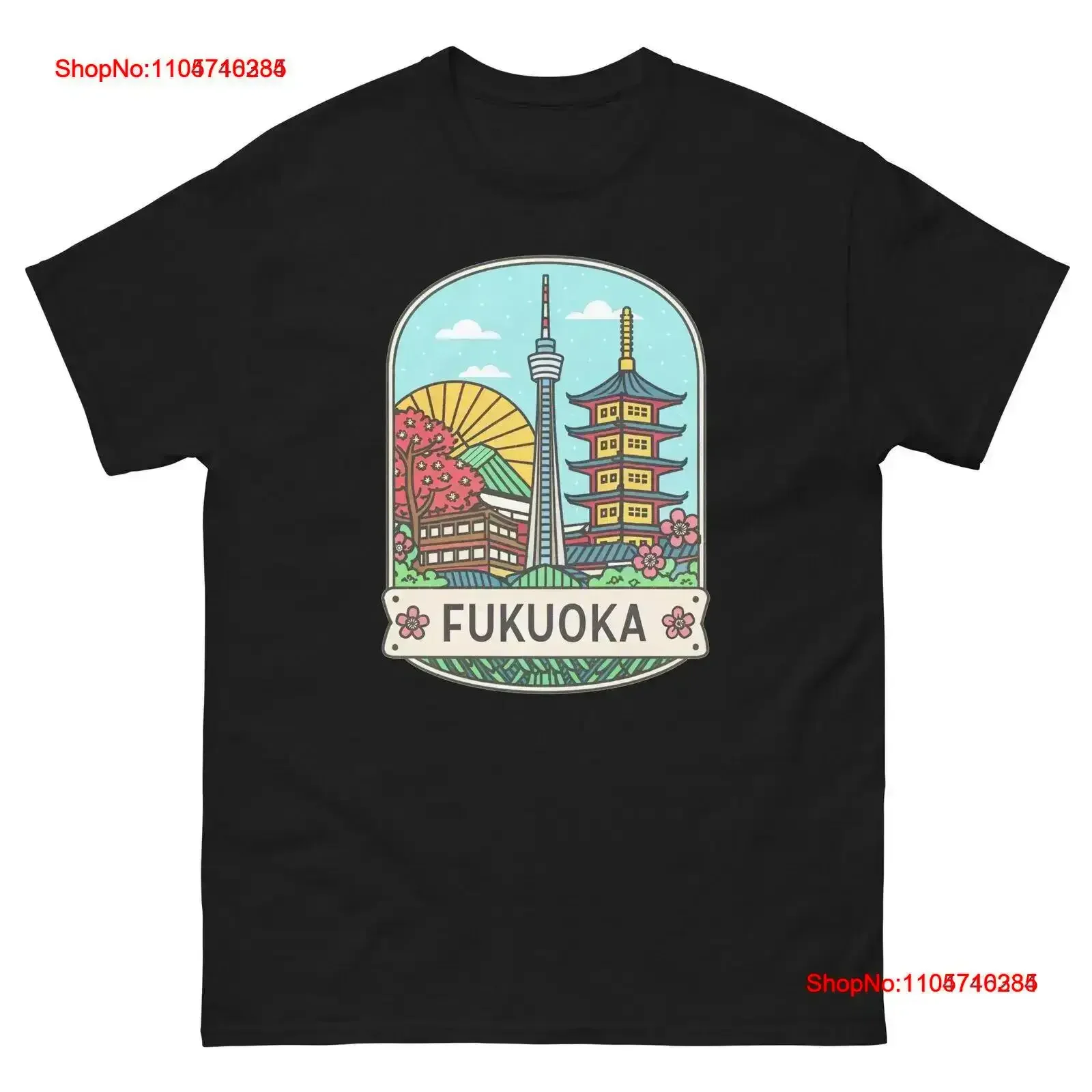 Fukuoka World Travel Urban Area City T Shirt vintage Washed Stylish designer clothes Slightly Stretched Versatile Breathable