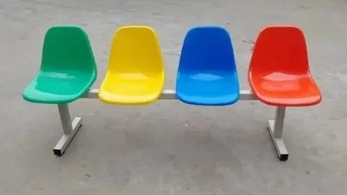 Airport row chairs, plastic public waiting  bank waiting hospital waiting , station chairs, benches