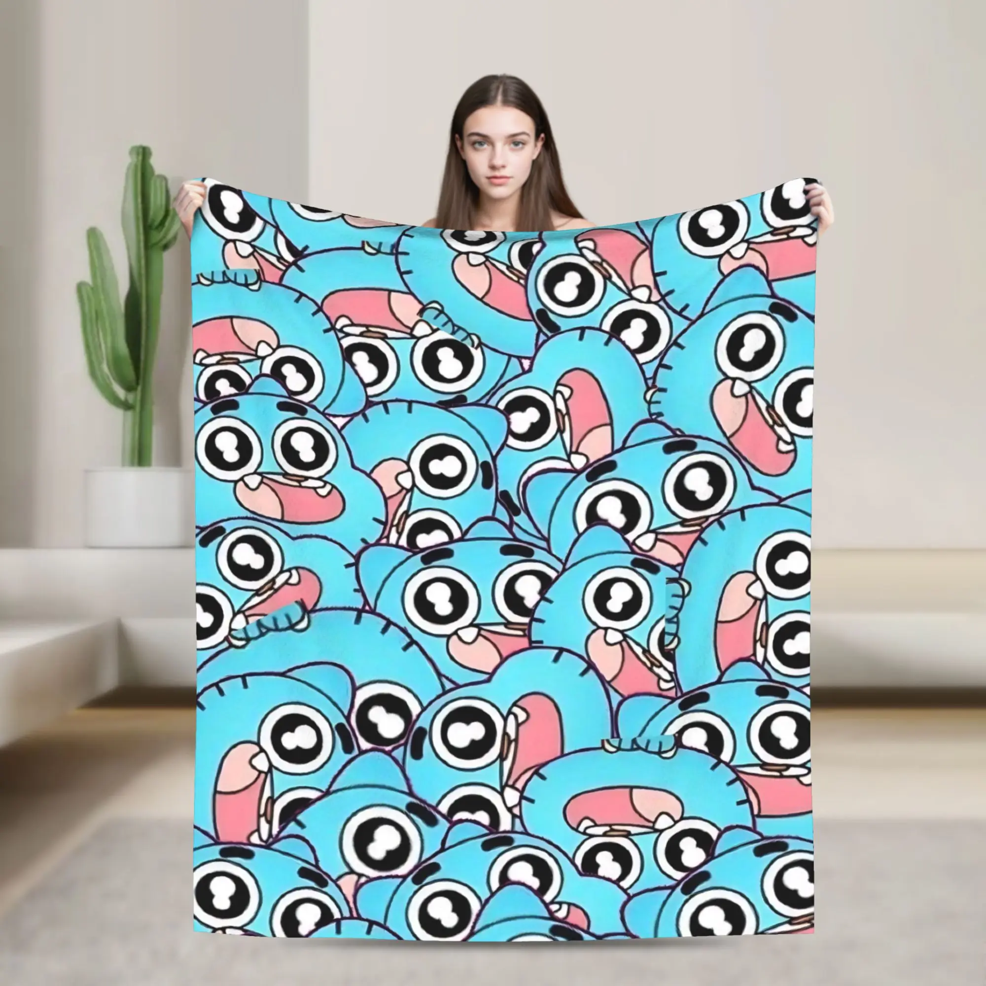 Gumballs Blankets Fleece Summer Air Conditioning Portable Super Warm Throw Blankets for Bedding Car Quilt