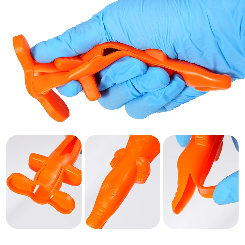 1pc Dental Syringe Sleeve Cover Reusable Cute Crocodile Shaped Needle Protective Case Dentist Surgical Injector Tool