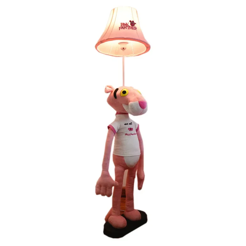 Pink Leopard floor lamp bedside lamp bedroom student dormitory LED floor lamp creative cute cartoon children eye protection lamp