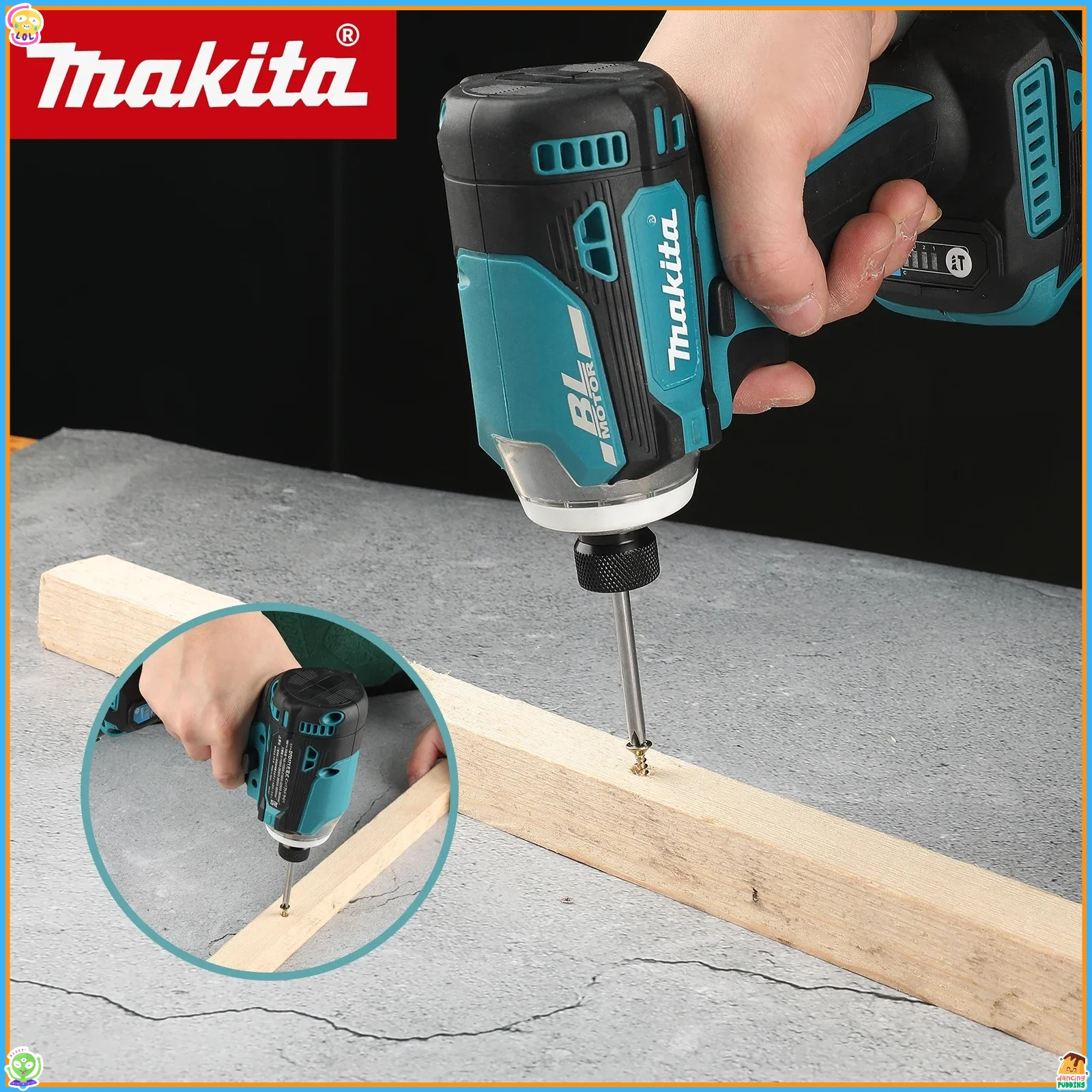 

Makita DTD171 Impact Driver Cordless Brushless Electric Screwdriver Rechargable Drill Driver 18V Power Tool