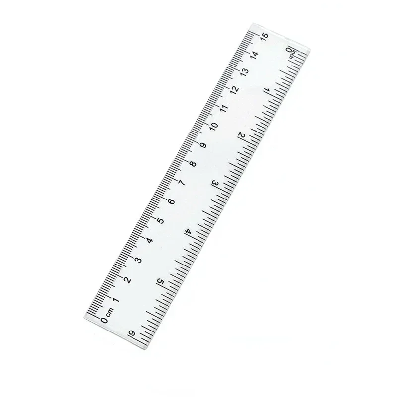 15cm 20cm 30cm Straight Ruler Transparent Plastic Ruler Drawing Tool Desk Accessories Student Stationery School Office Supplies