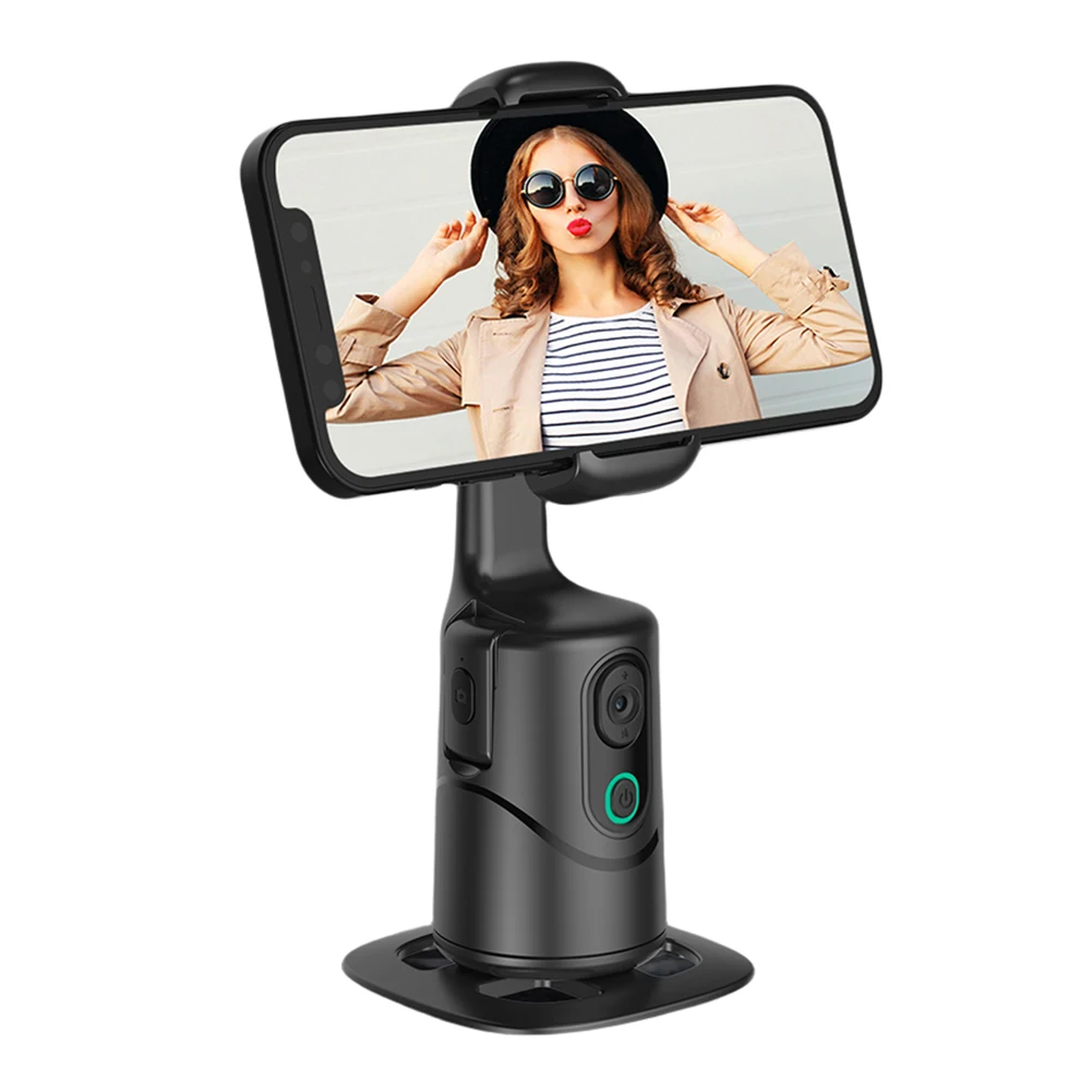 Face Tracking Phone Tripod Holder 360° Rotation Follow-up Gimbal Stabilizer Gesture Control Built-In Fill Light for Tiktok Vlog