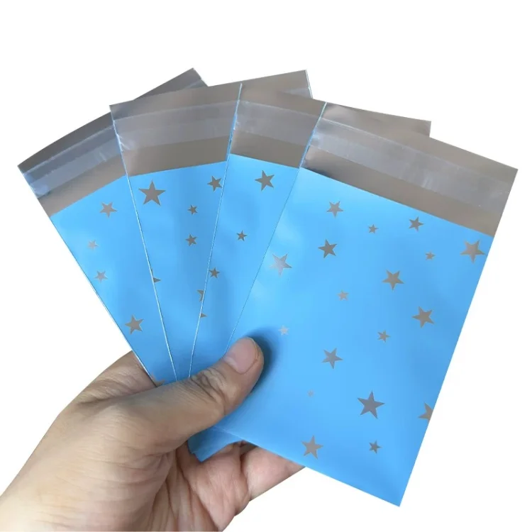 200PCS Aluminum Foil Macaron Star Self-Adhesive Bag DIY Logo Print Badge Blind Cards Jewelry Stones Child Gifts Packaging Pouhes