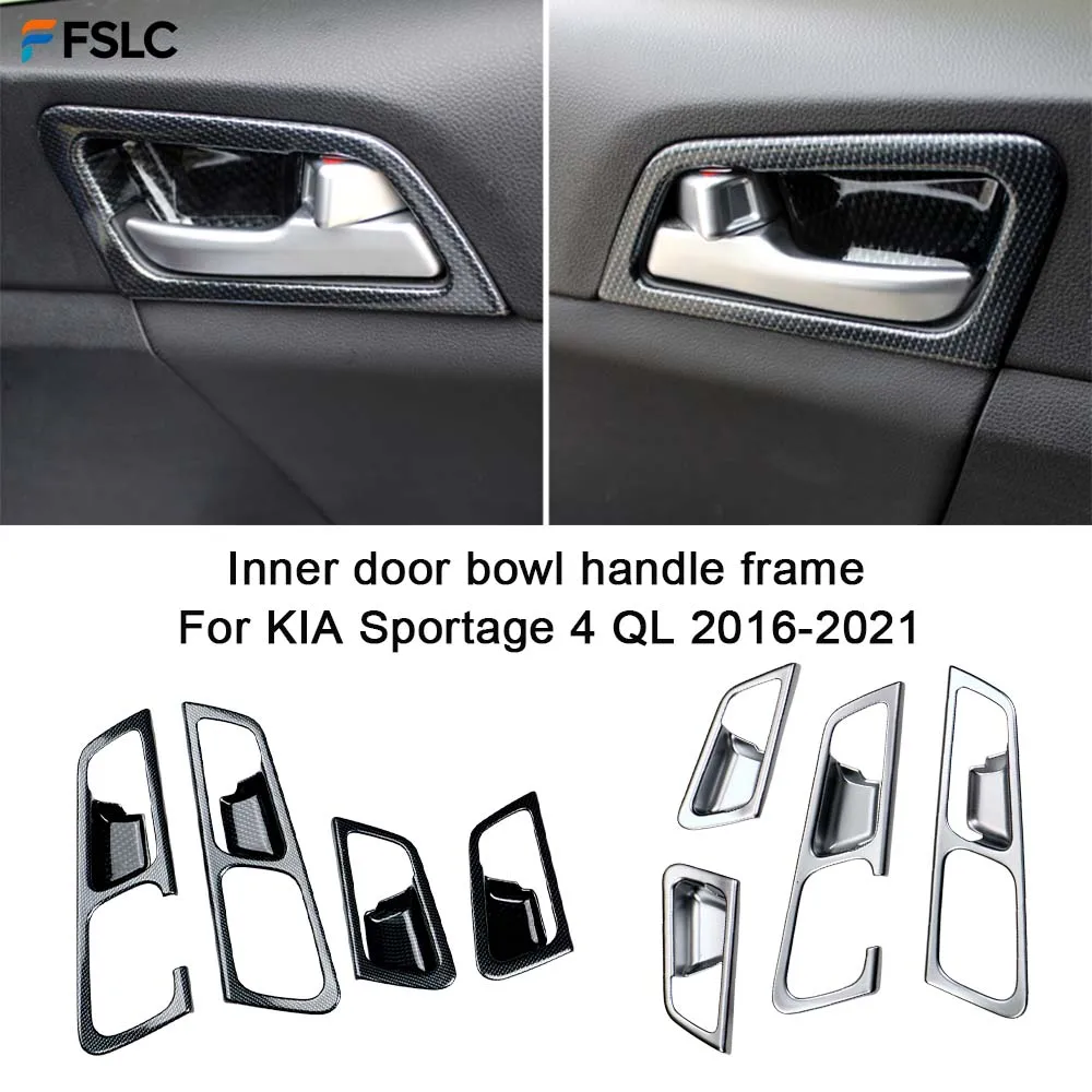 

Anti-Scratch ABS Inner Door Handle Bowl Cover Frame Trim Sticker For KIA Sportage 4 QL 2016-2021 Car Interior Protection Mods