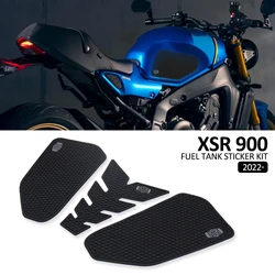 Motorcycle Accessories Set of Black Logo Anti-Slip Fuel Tank Pad Kit Knee Pads New For Yamaha XSR900 xsr900 XSR 900 2022 2023