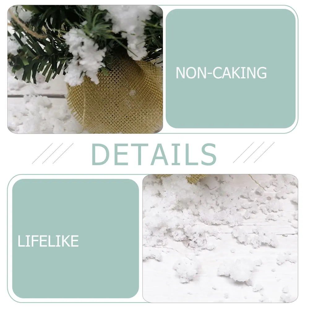 

Simulated Snowflake Decoration Sparkling Artificial Snow Christmas Outdoor Props Winter Ornaments for Holiday Party