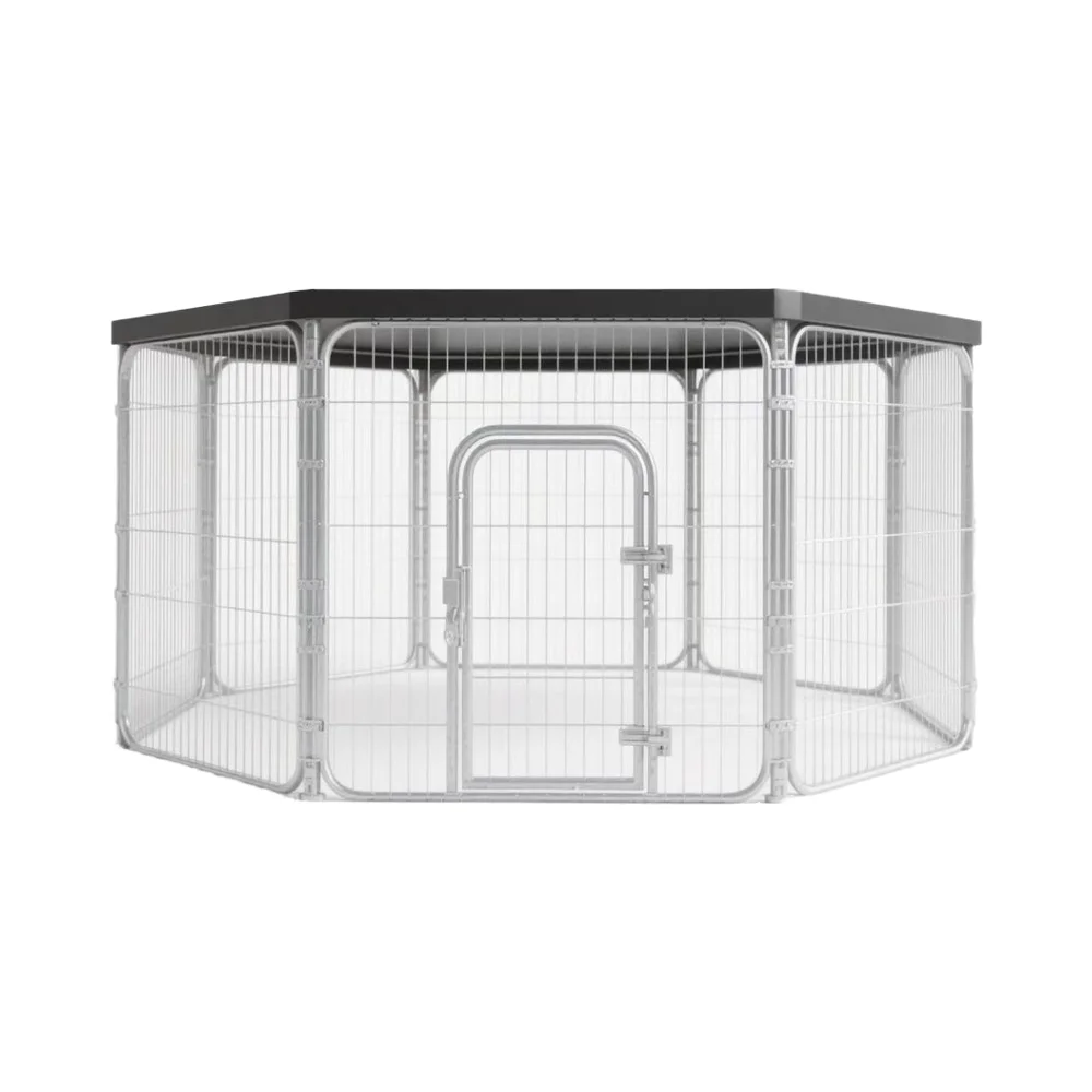 

STLFLarge Modern Plastic Dog Crate with Double Doors Secure Locking System Plastic Tray