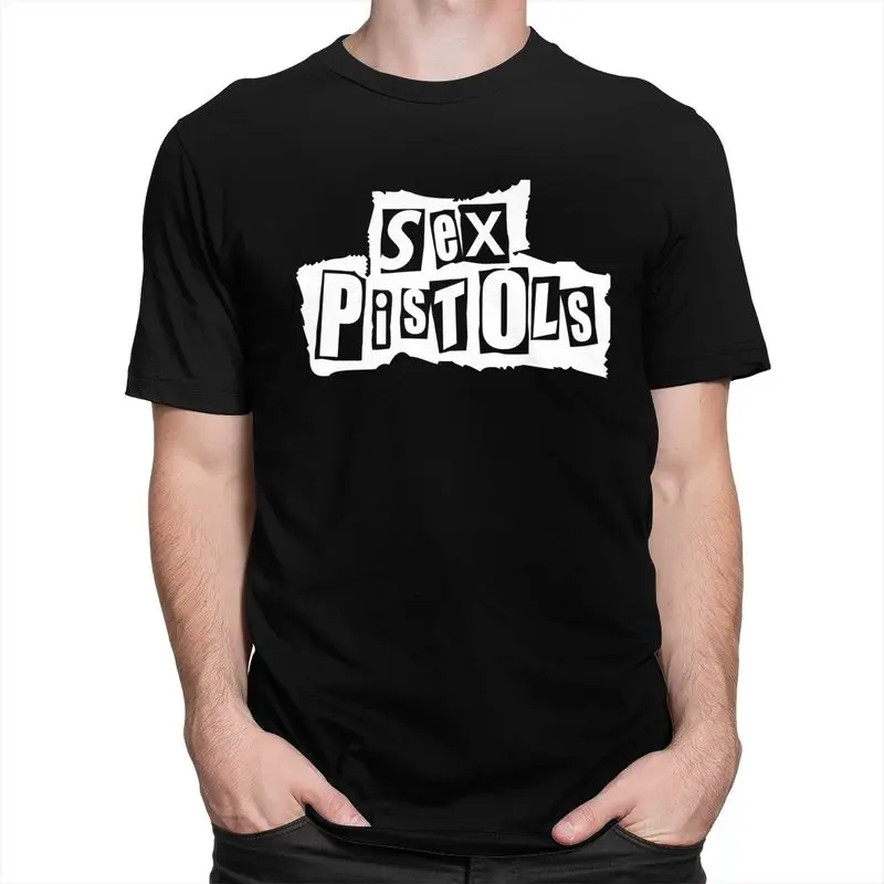 Custom Sex Pistols Rock Roll T Shirts for Men Cotton Tee Heavy Metal Band Tshirts Short Sleeved Urban T-shirt Clothes